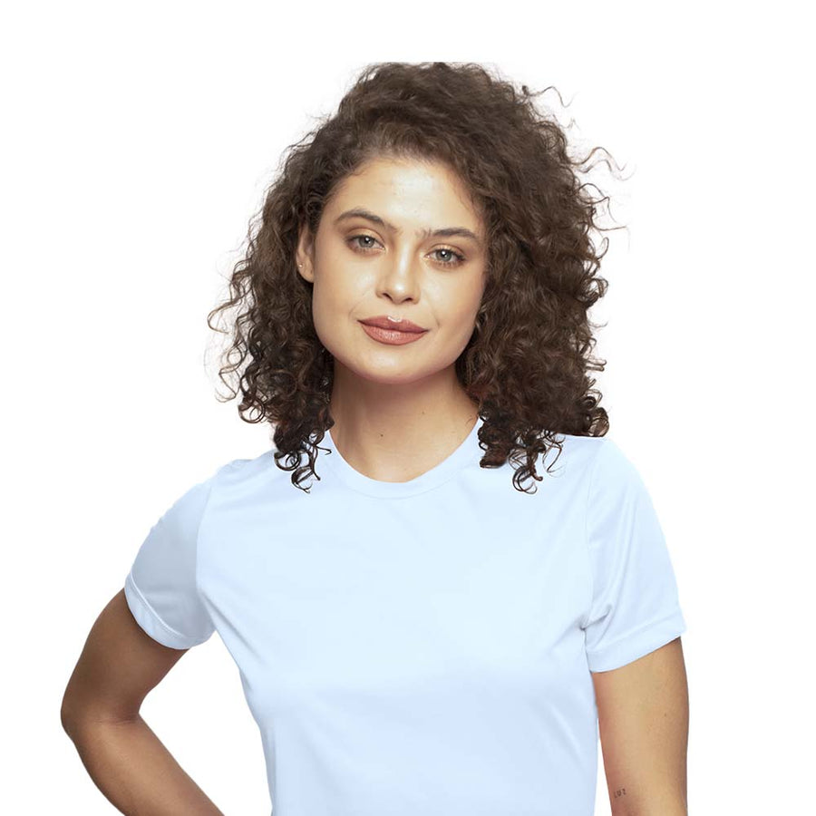Playera Cuello Redondo – Dama – Manga Corta – Colores Básicos - Blanco 100
