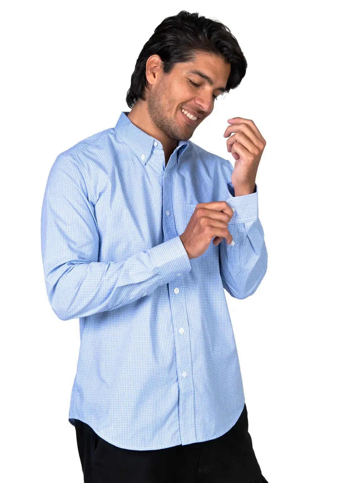 Camisa – Caballero – Manga larga – Capri ‑ Cielo