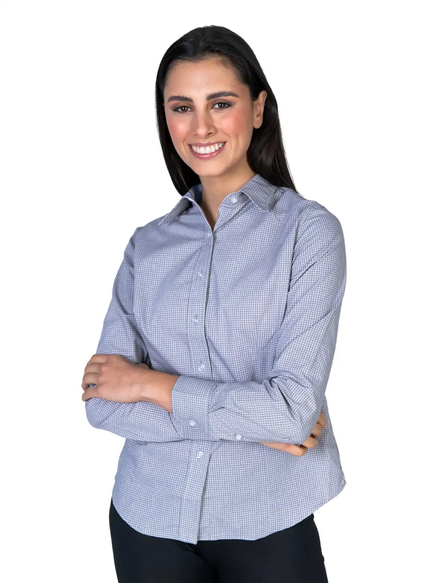 Camisa – Dama – Manga larga – Capri ‑ Gris