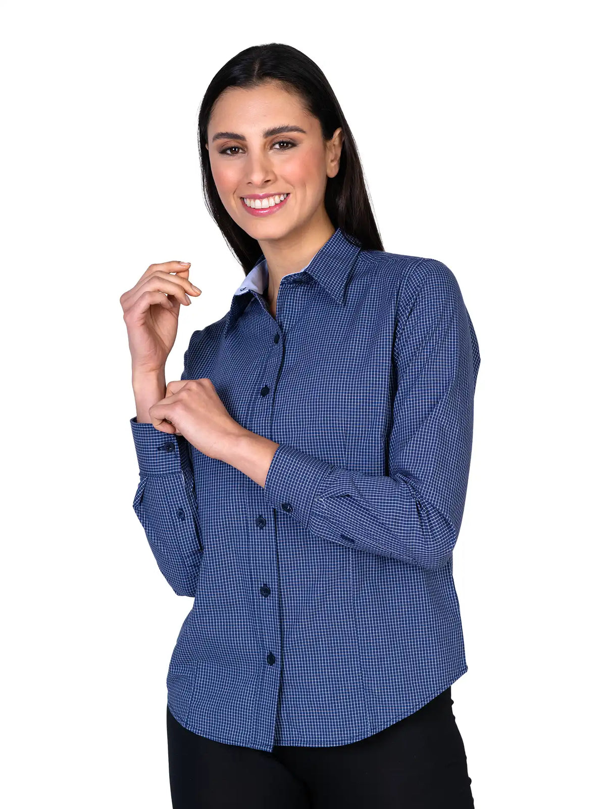Camisa – Dama – Manga larga – Capri ‑ Marino