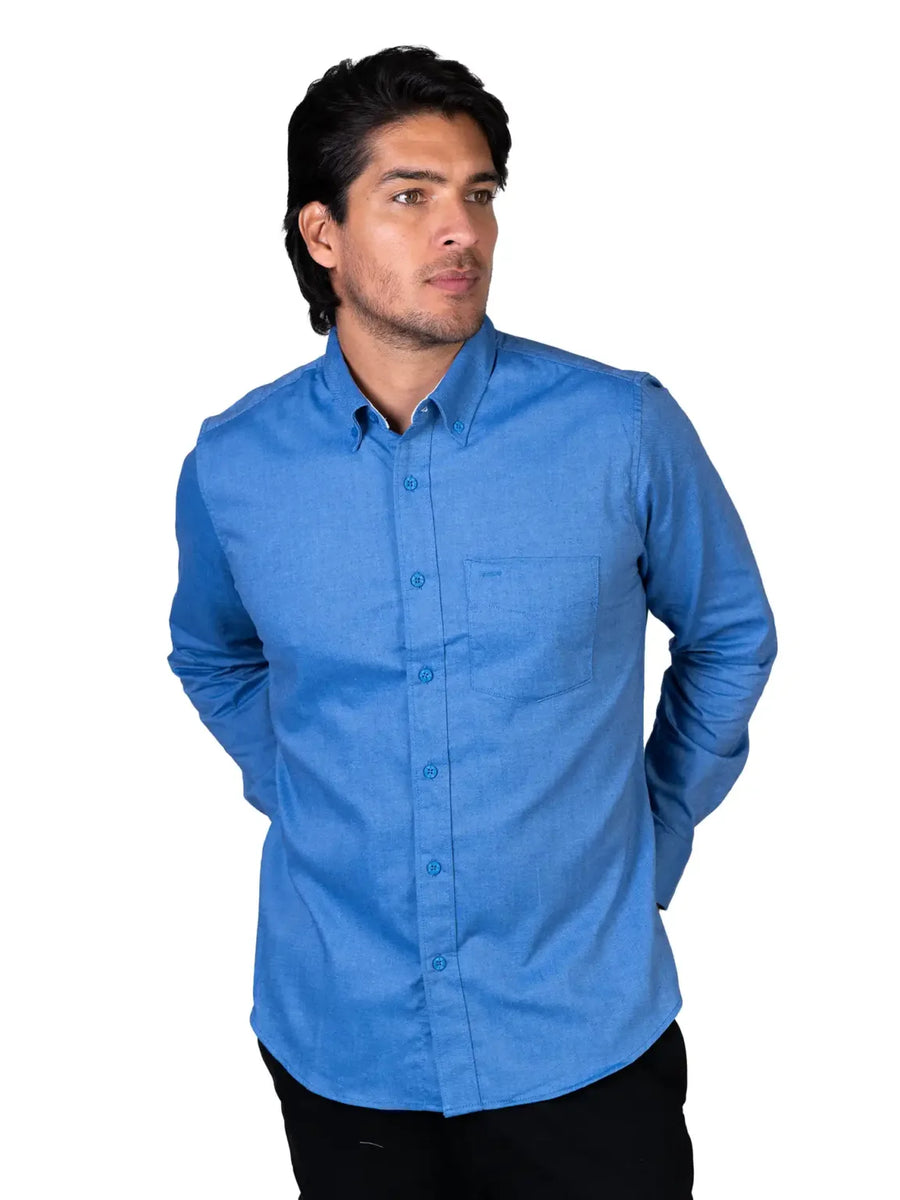Camisa  - Caballero - Manga larga - Oxford - Francia