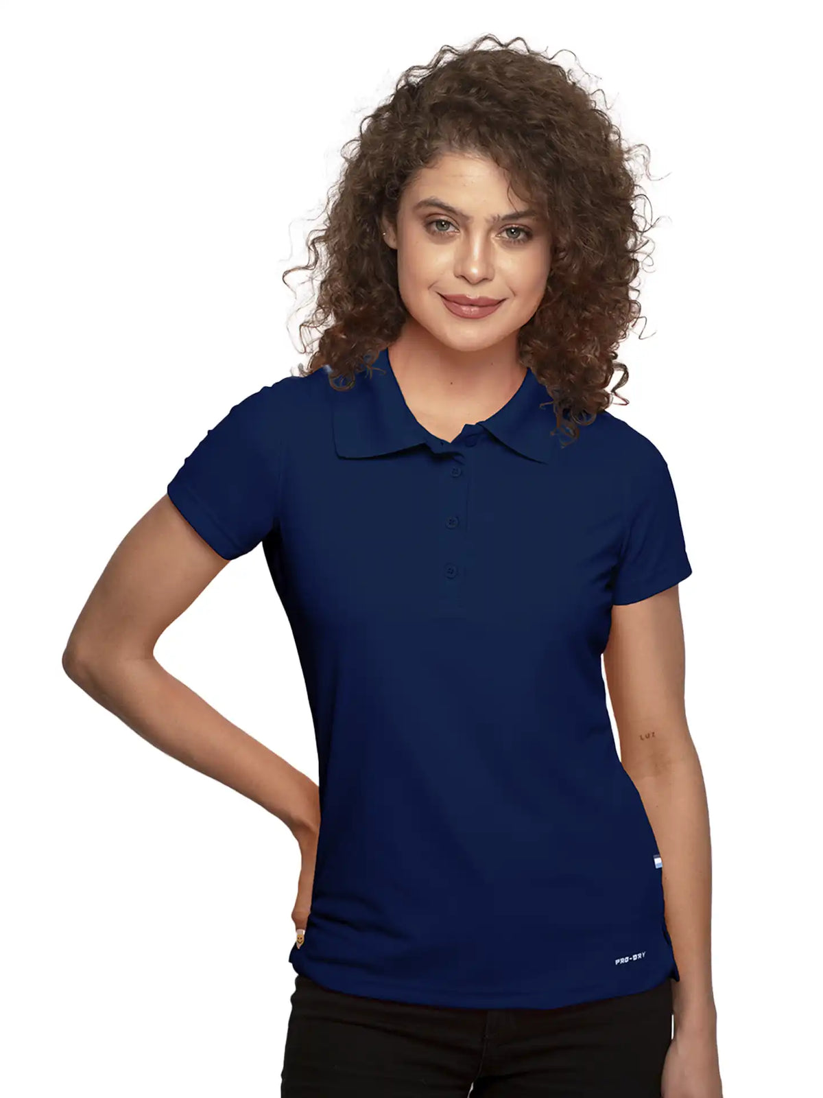 Playera Tipo Polo - Dama - Manga corta - Colores básicos - Marino 300
