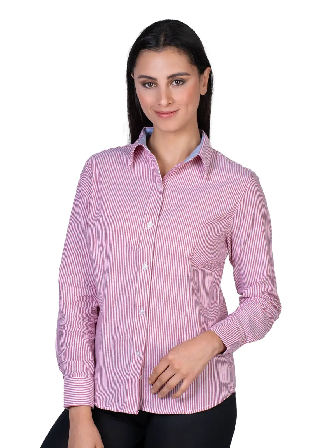 Camisa  - Dama - Manga larga - Oxford - Blanco