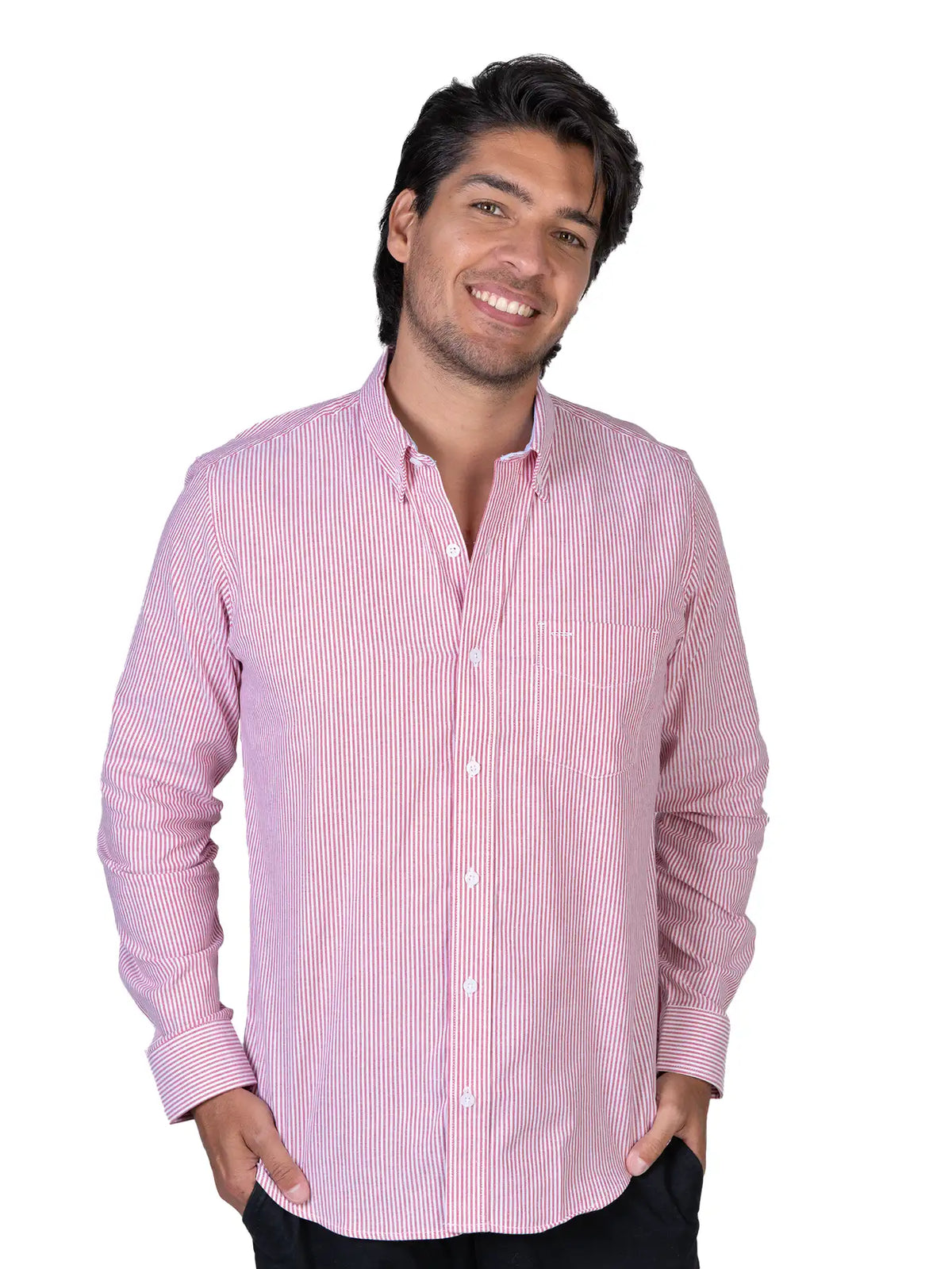 Camisa  - Caballero - Manga larga - Oxford - Cielo