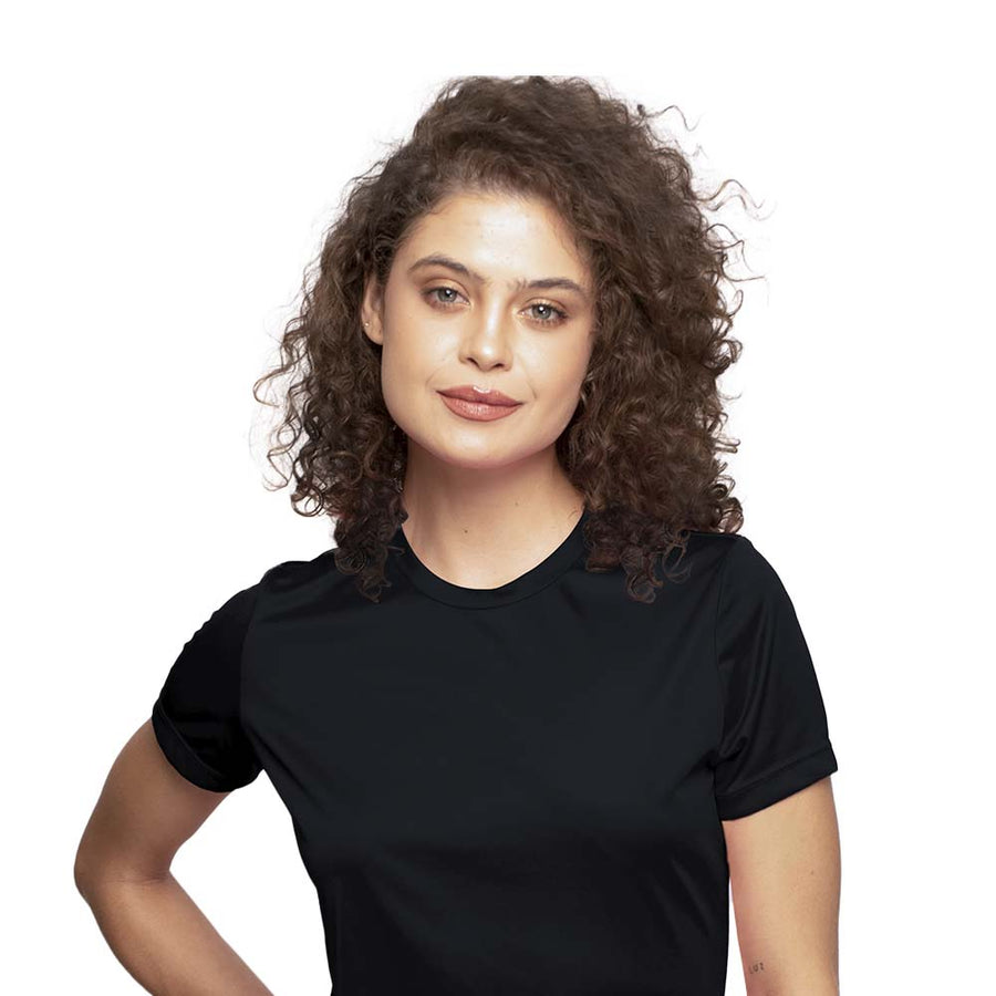 Playera Cuello Redondo – Dama – Manga Corta – Colores Básicos - Negro 200