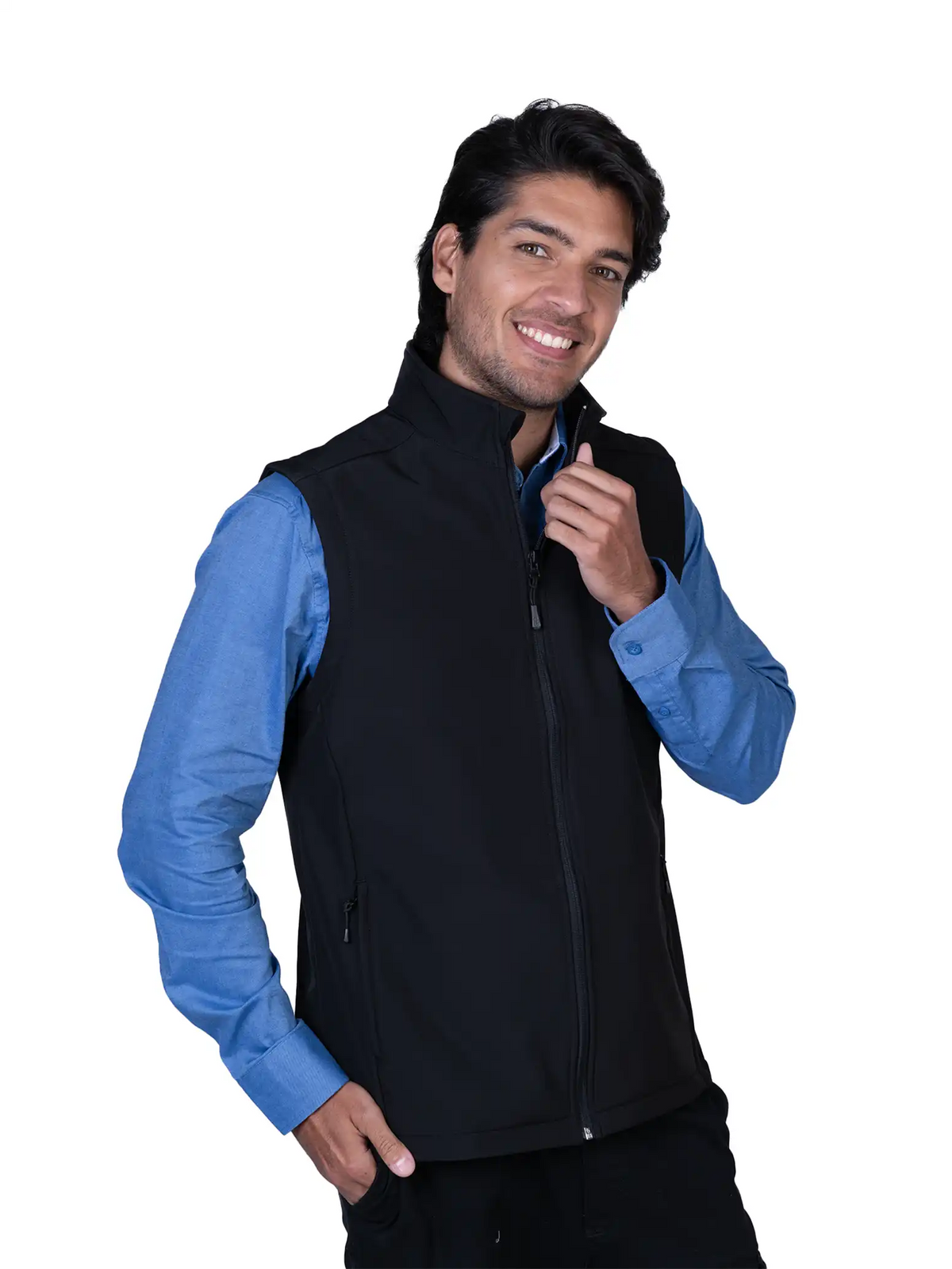 Chaleco Soft Shell – Caballero – Colores básicos – Negro 200