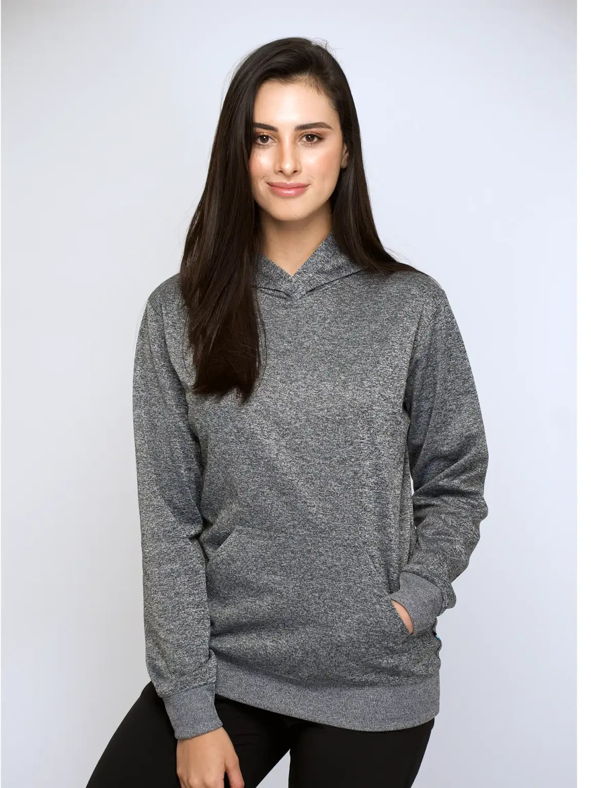 Hoodie - Unisex - Colores jaspe - Negro 705