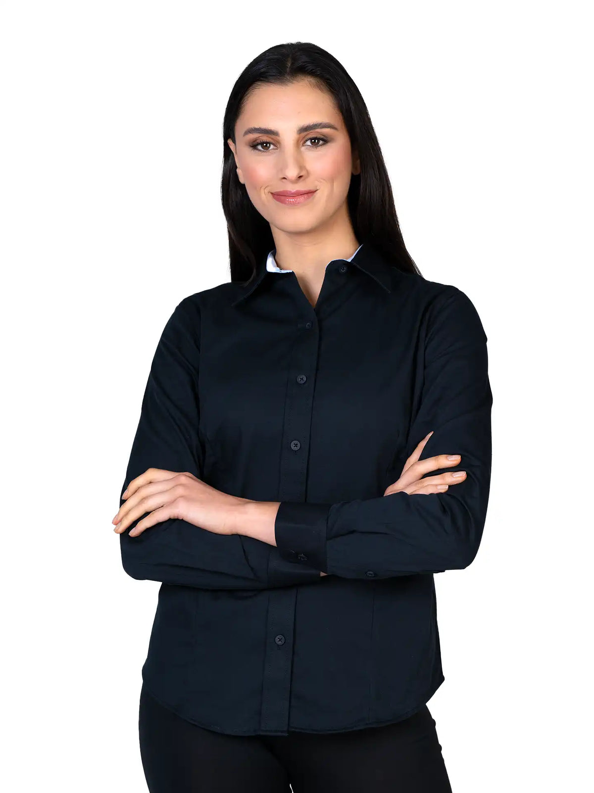 Camisa - Dama - Manga larga - Gabardina - Blanco