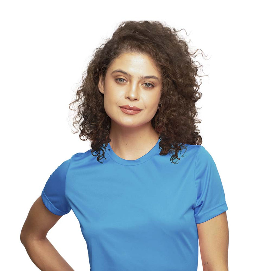 Playera Cuello Redondo – Dama – Manga Corta – Colores de línea – Turquesa 325
