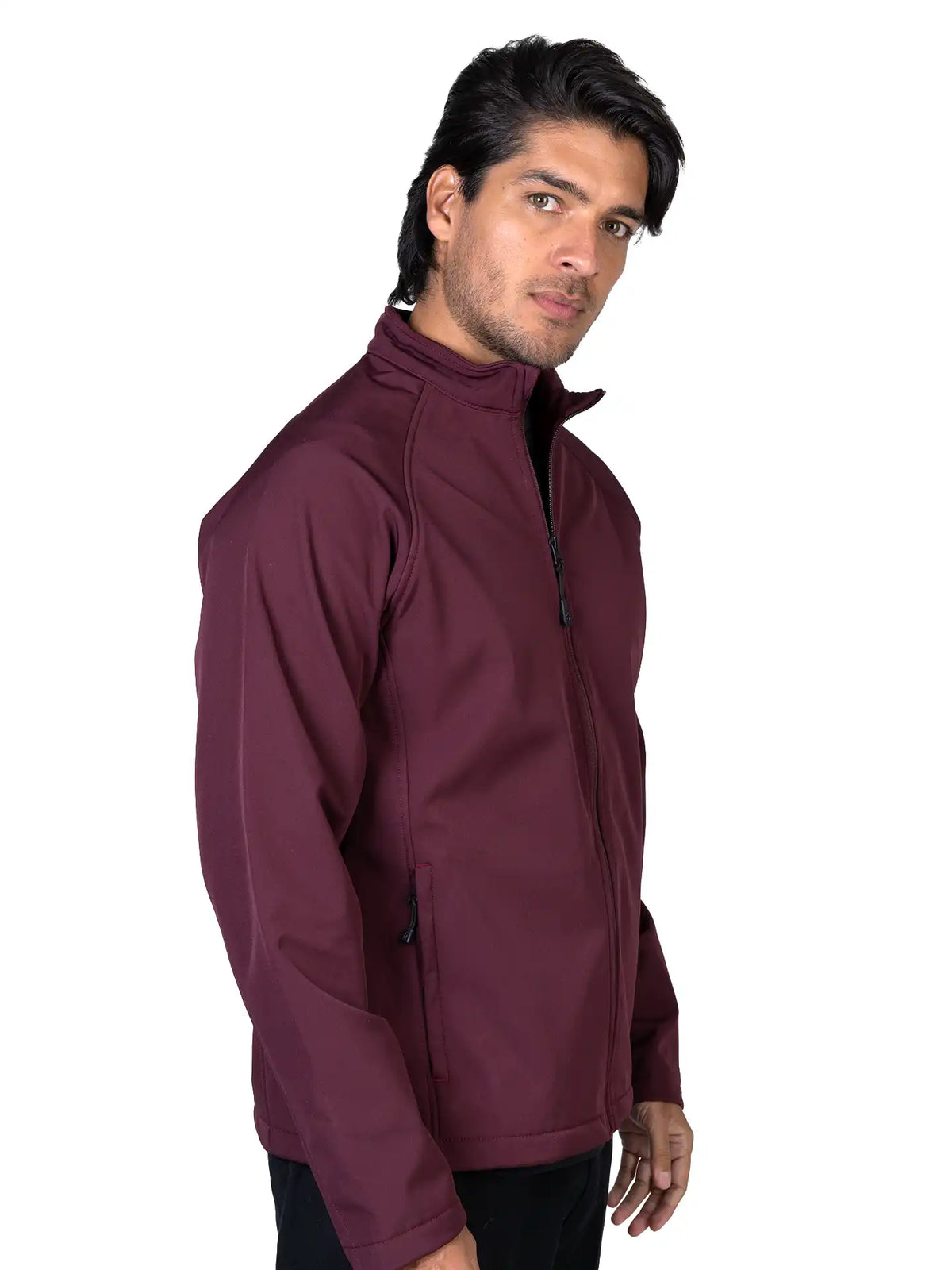 Chamarra Soft Shell - Caballero - Colores básicos - Vino 410