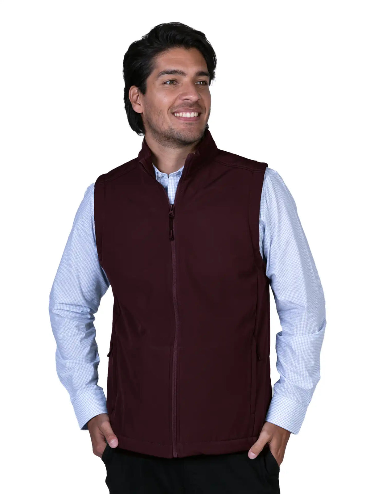 Chaleco Soft Shell – Caballero – Colores básicos – Vino 410